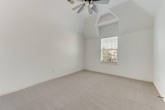 5625 Granada Dr, Mckinney, TX 75071 - additional living space featuring baseboards, visible vents, a ceiling fan, and light colored carpet