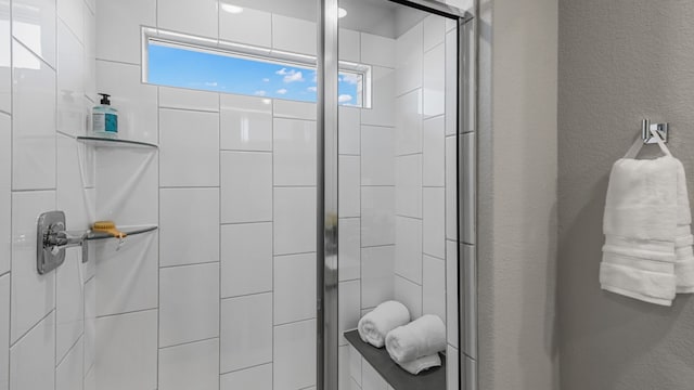 bathroom with walk in shower