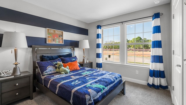 bedroom featuring carpet floors