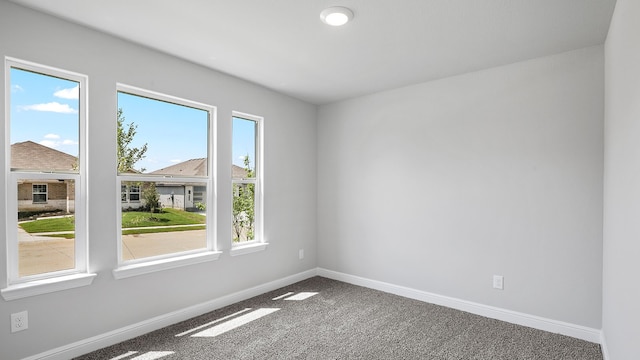 spare room with carpet floors and plenty of natural light