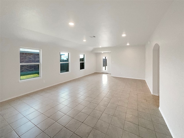 view of tiled spare room