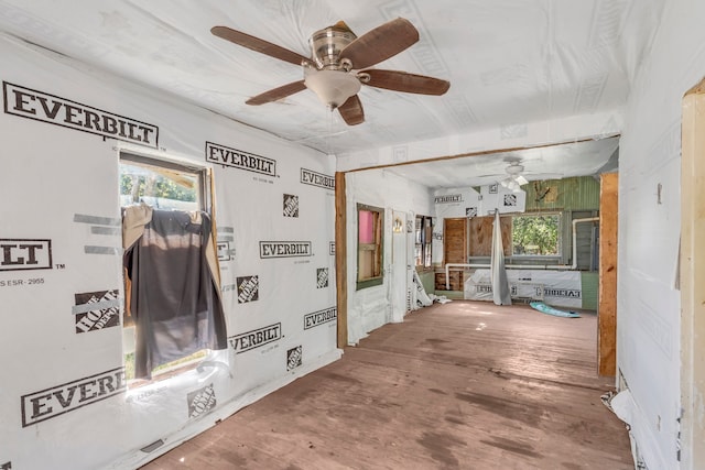 interior space with hardwood / wood-style floors