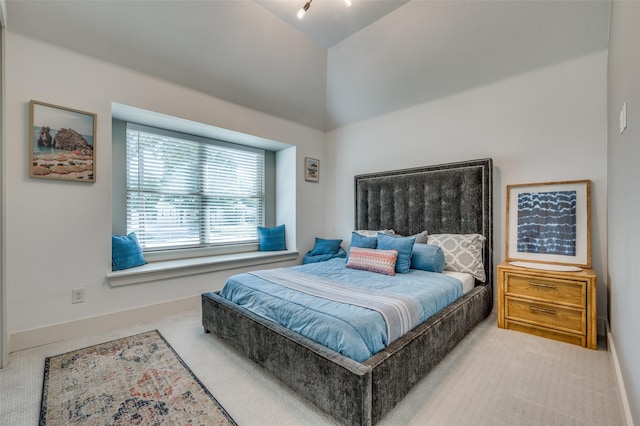 505 Sandra Dr, Irving, TX 75060 - bedroom with carpet floors, baseboards, and high vaulted ceiling