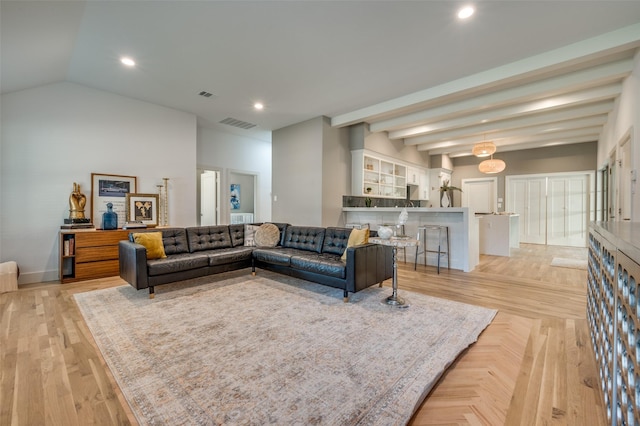 505 Sandra Dr, Irving, TX 75060 - living area with recessed lighting, baseboards, and vaulted ceiling