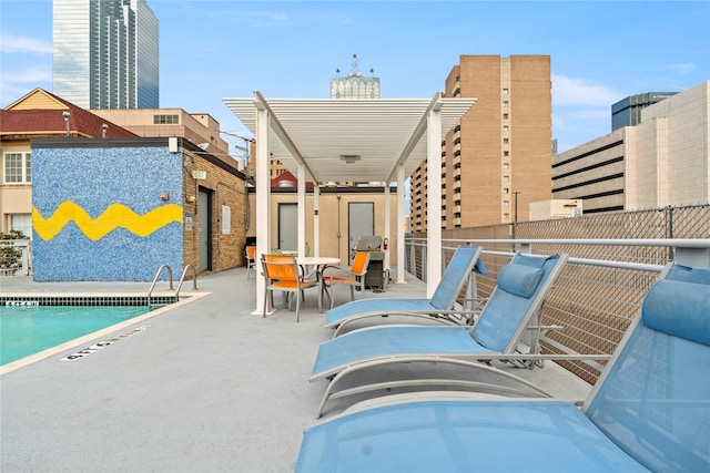 view of pool with a patio