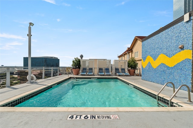 view of pool with a patio