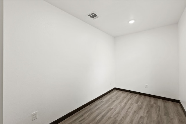 empty room featuring light wood-type flooring