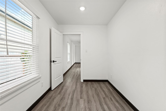 hallway featuring hardwood / wood-style floors