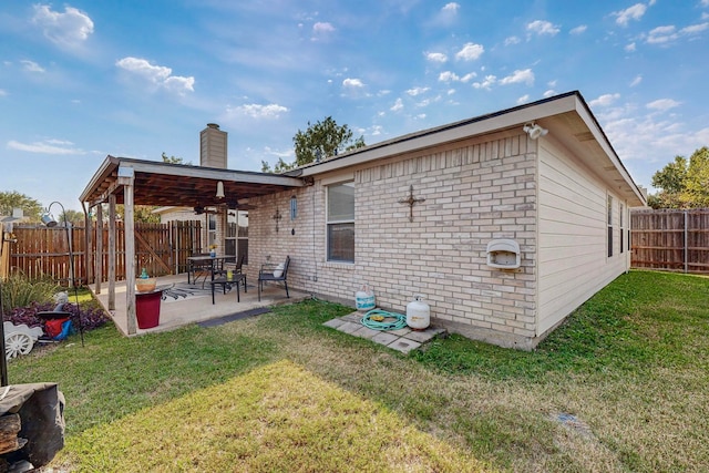 view of home's exterior featuring a lawn