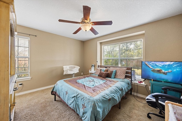1455 County Road 2008 Unit B, Glen Rose, TX 76043 - bedroom with carpet, baseboards, and ceiling fan