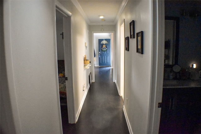 corridor with ornamental molding