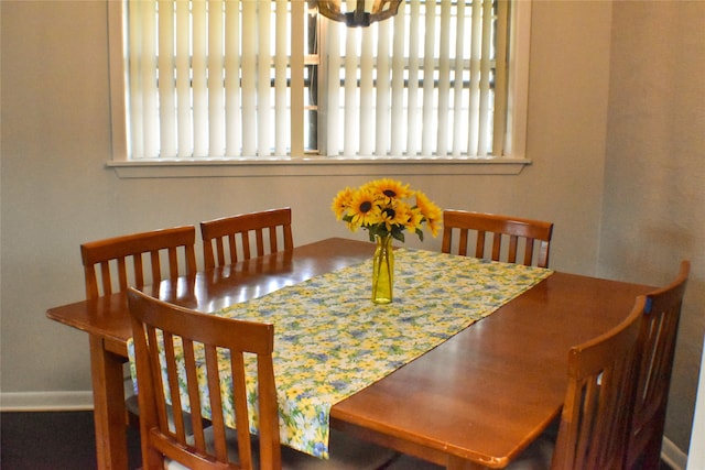 view of dining area