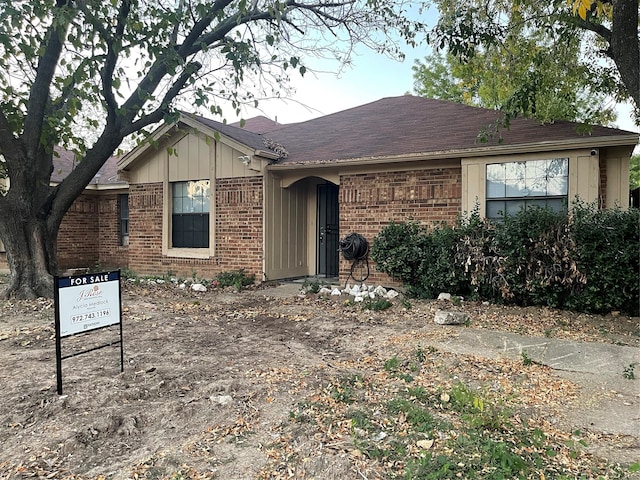 view of ranch-style home