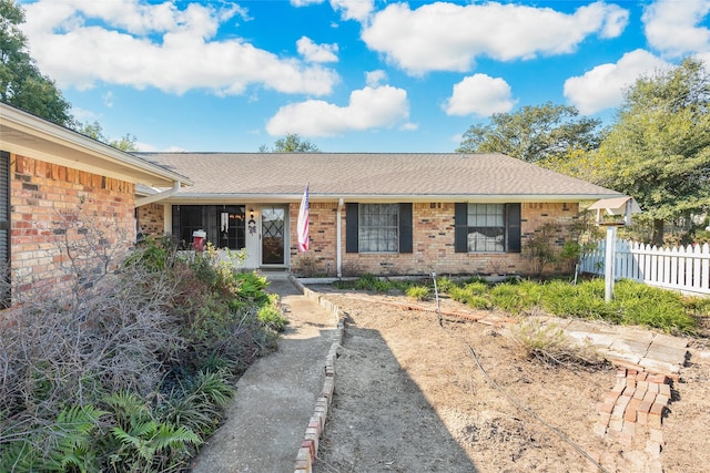 view of ranch-style home