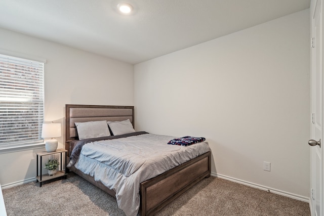 bedroom featuring carpet