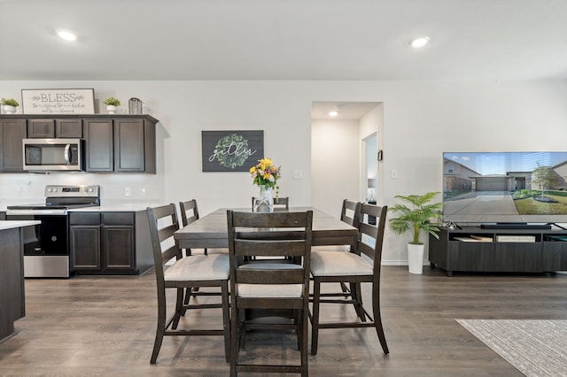 dining room featuring wood-type flooring