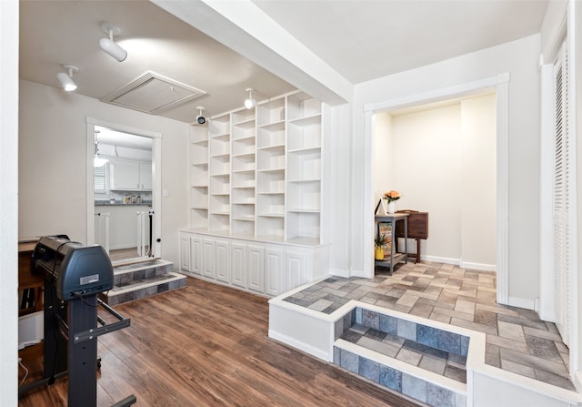 interior space with wood-type flooring