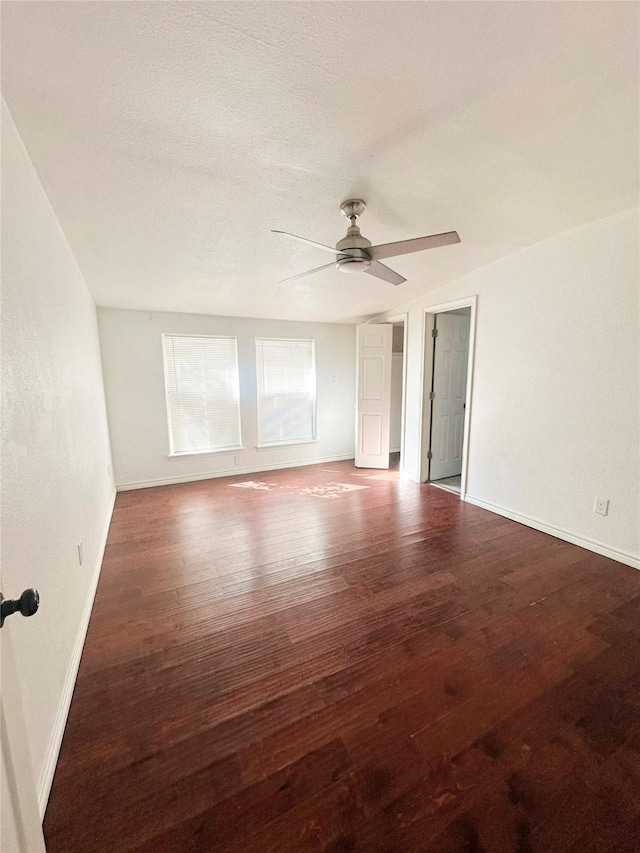 729 N Ruddell St, Denton, TX 76209 - empty room featuring wood finished floors, ceiling fan, and baseboards