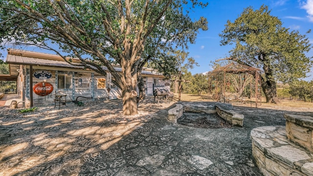 view of yard featuring a gazebo