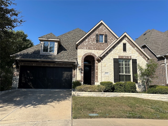 view of front of home with a front yard