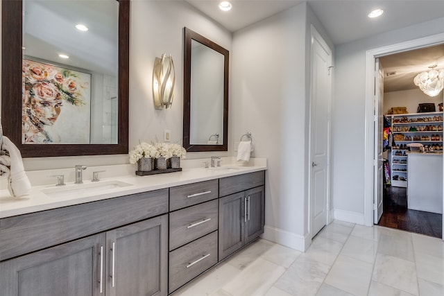 bathroom featuring vanity