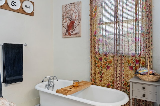 bathroom with a bath