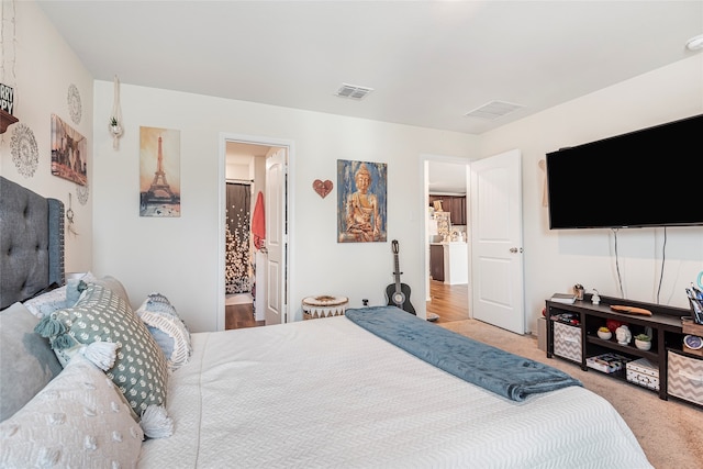 view of carpeted bedroom