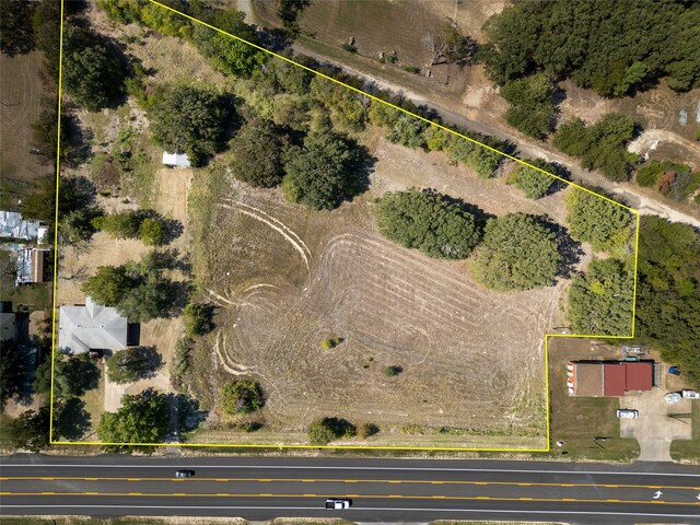 drone / aerial view with a rural view