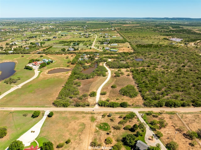 aerial view featuring a rural view