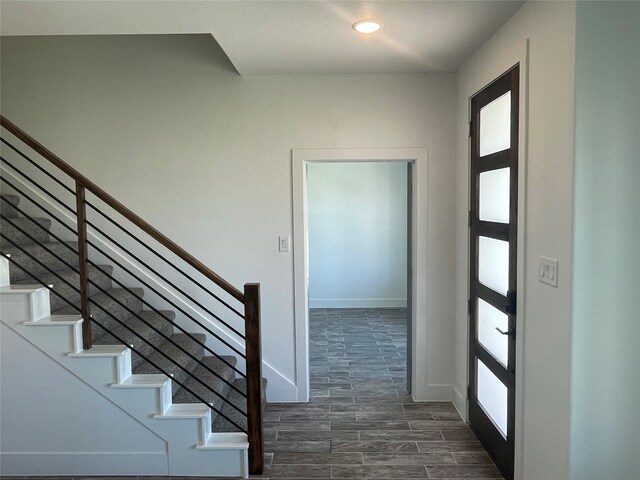 interior space featuring dark hardwood / wood-style floors