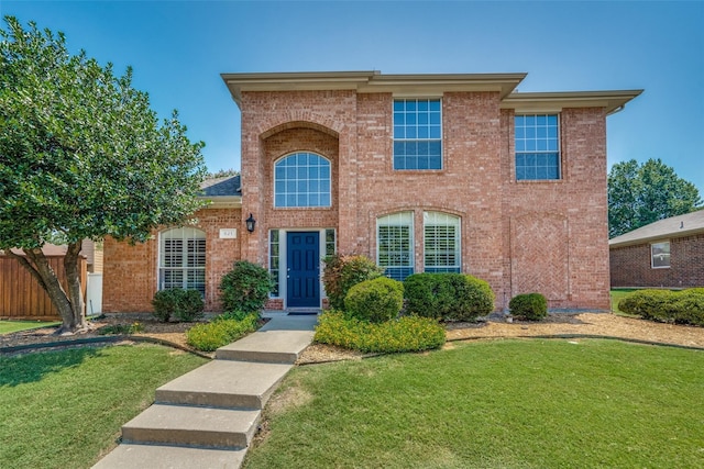 view of front of property with a front yard