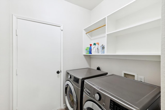 laundry room featuring washer and dryer