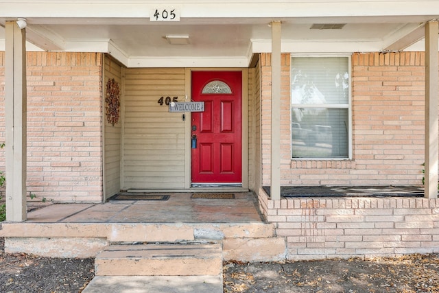 view of doorway to property