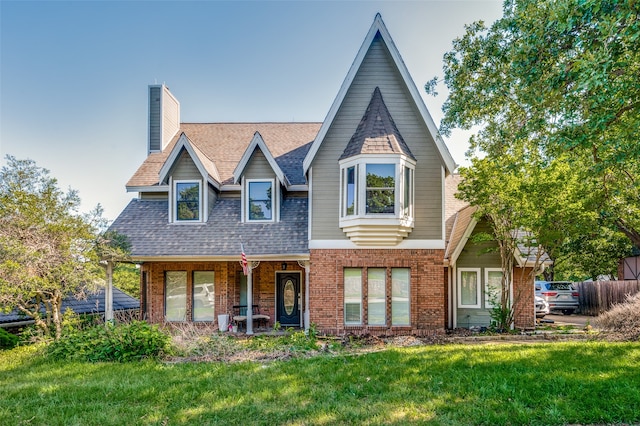 view of front of house featuring a front yard