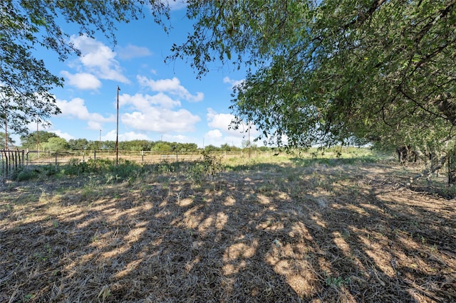 view of landscape featuring a rural view