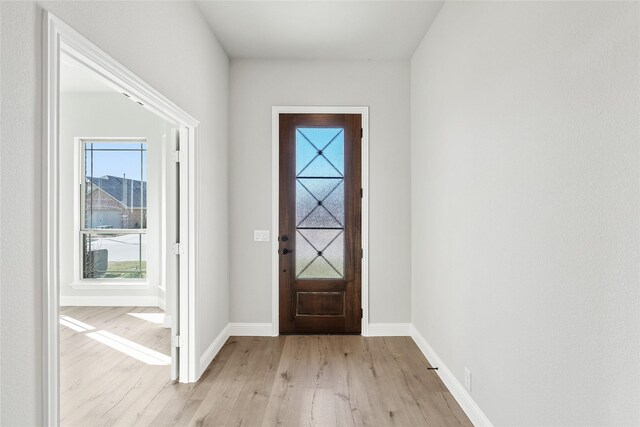 entrance foyer featuring light hardwood / wood-style floors