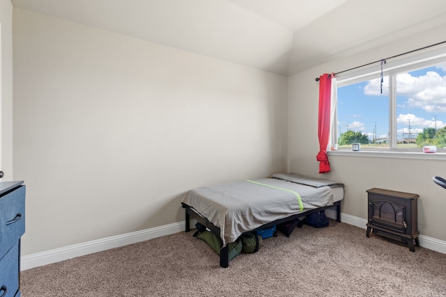 bedroom featuring carpet