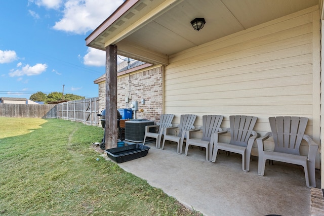 view of patio with cooling unit