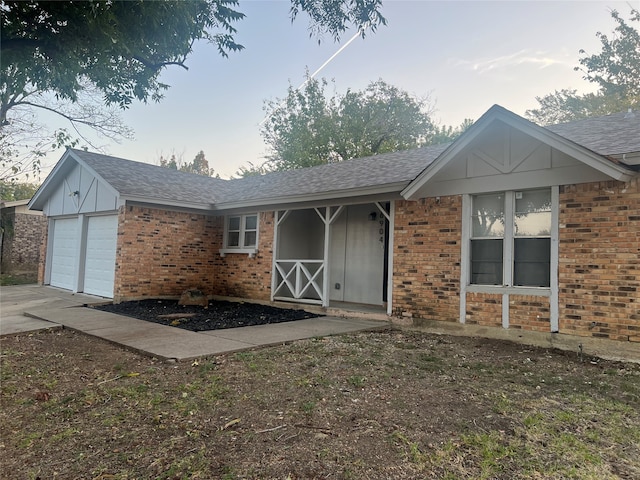 entrance to property with a garage