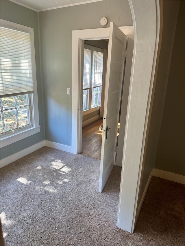 interior space featuring ornamental molding