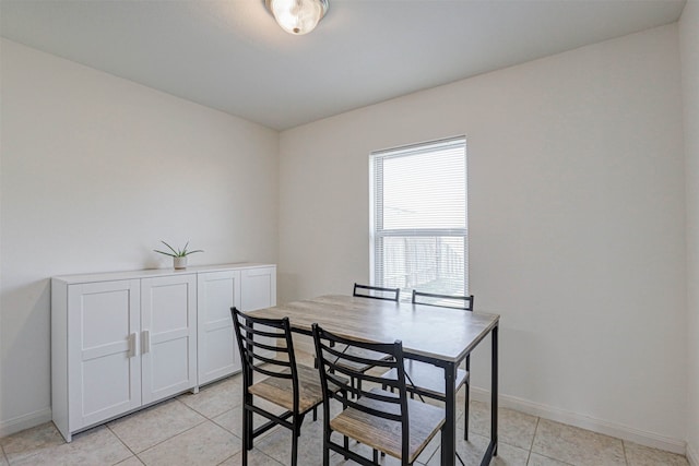 view of tiled dining space