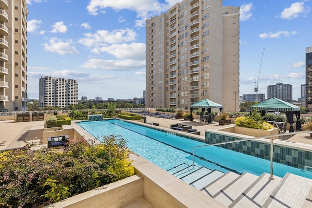 view of pool with a patio