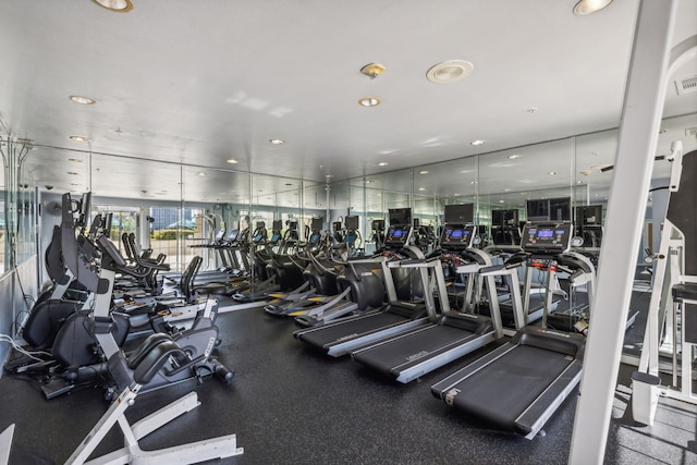 view of exercise room