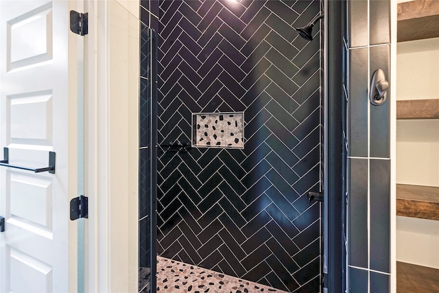 details with tiled shower