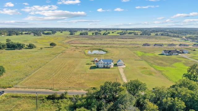 aerial view with a rural view