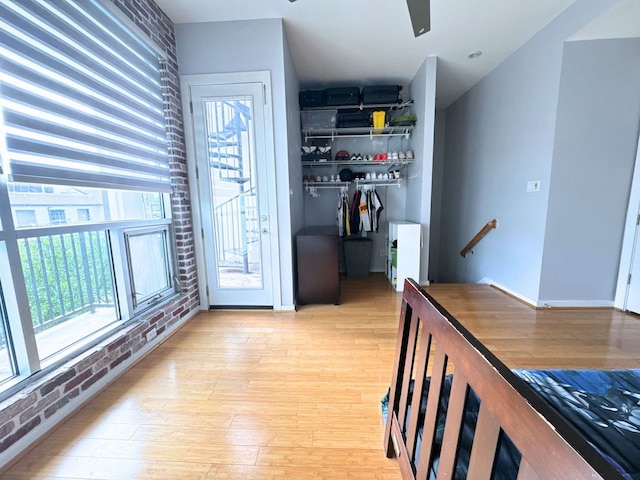 interior space with light wood-type flooring