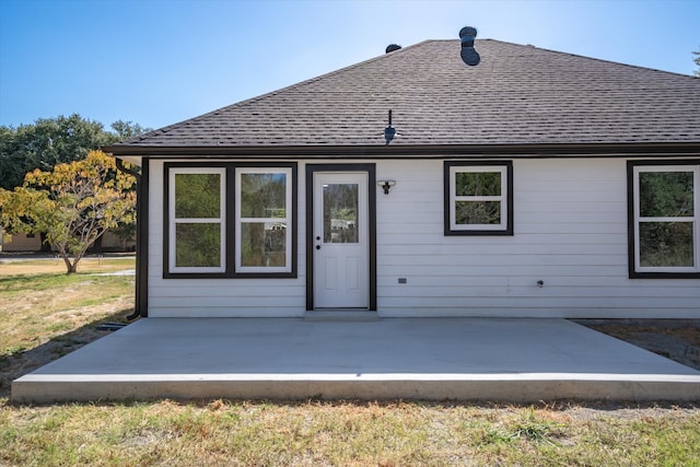 rear view of property with a patio