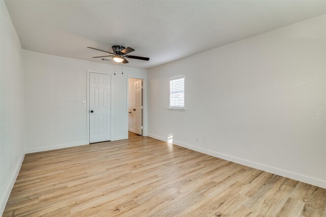 4713 San Marcus Dr, Mesquite, TX 75150 - spare room with baseboards, wood finished floors, and ceiling fan
