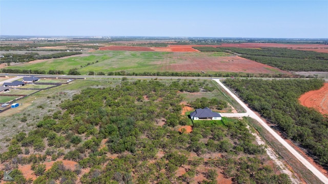 aerial view with a rural view