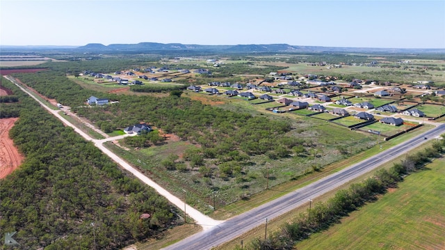 drone / aerial view with a mountain view